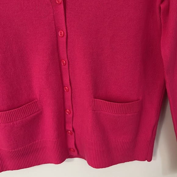 Pink Lord & Taylor Merino Wool Cardigan - Picture 3 of 5